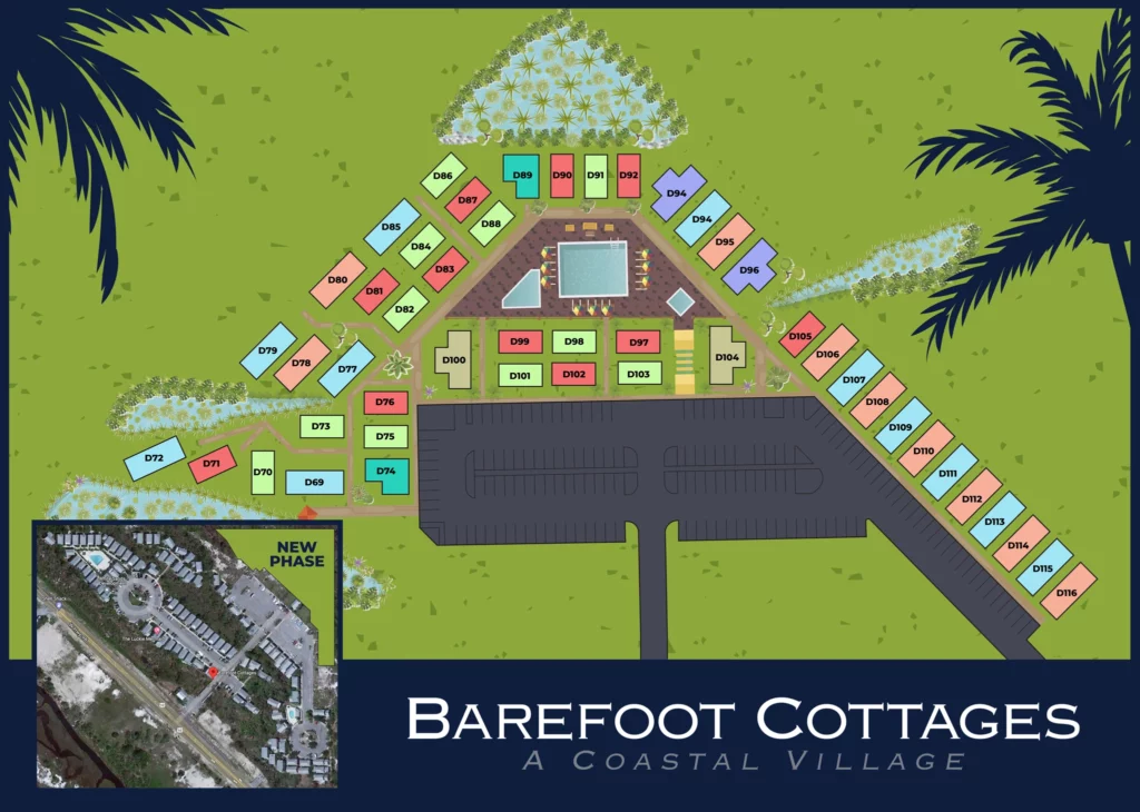 Barefoot Cottages Site Plan